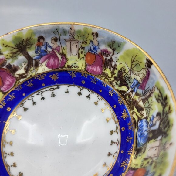 Vtg Royal Carlton Japan Porcelain Tea Cup Saucer Set Gold Handle Trim Victorian - Picture 10 of 14